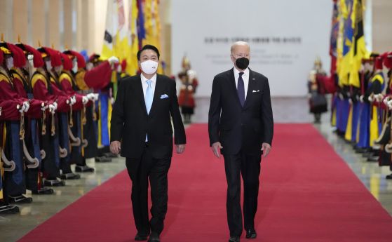 Южнокорейският президент Юн Сук Йол и американският президент Джо Байдън
