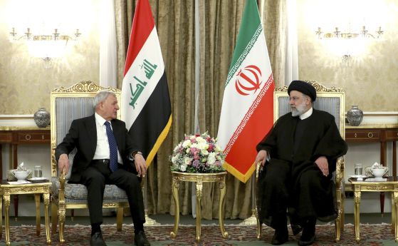 Върховният лидер на Иран аятолах Али Хаменей и президентът на Ирак Латиф Рашид.