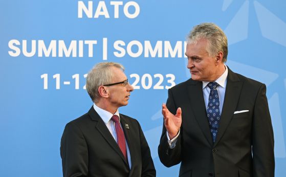 Николай Денков на двудневна среща на върха на НАТО във Вилнюс, юни 2023 г.