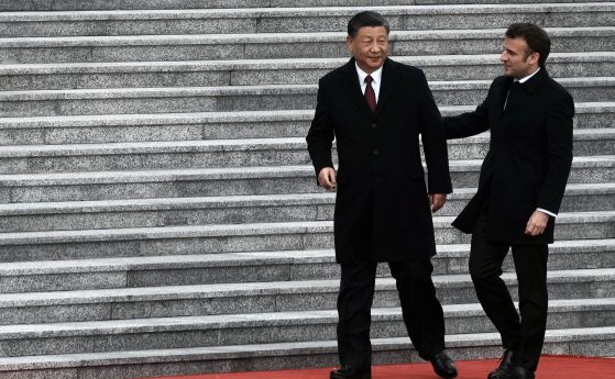 Президентите на Китай и Франция Си Цзинпин и Еманюел Макрон