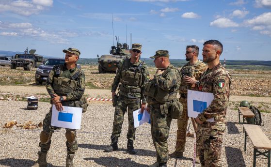 Сухопътните войски участваха в учение на многонационалната бойна група на НАТО у нас (снимки)