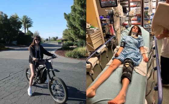 Нина Добрев е в болница след инцидент с електрически велосипед