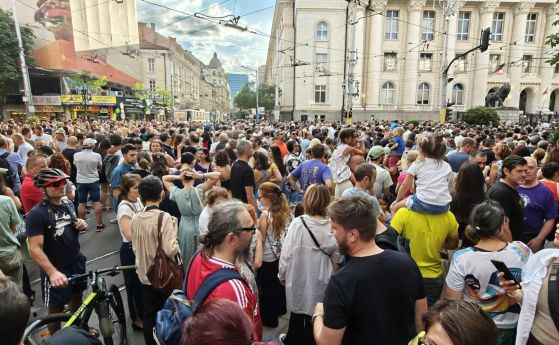 Протеста пред Съдебната палата в София