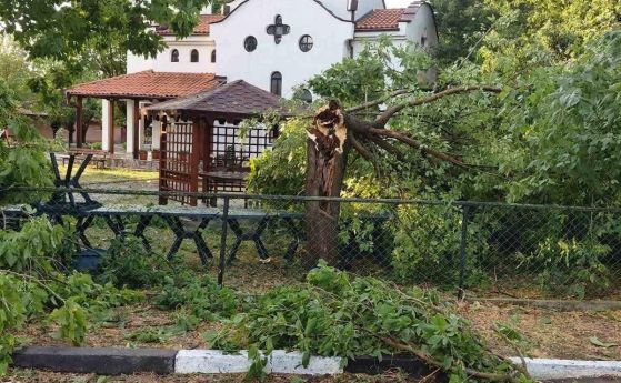 Силната гръмотевична буря, придружена от проливен дъжд, силен вятър и градушка, създаде сериозни проблеми в части от област Ямбол. Към момента без електрозахранване са селата Хаджи Димитрово, Дражево, Кабиле, Завой и Овчи кладенец. За авариите е уведомен