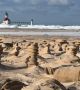 Странни пясъчни фигури са осеяли брега на езерото Мичиган. Ето как са се образували