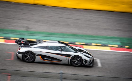Koenigsegg One:1 с нов рекорд на пистата Спа (видео)