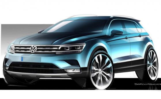 Volkswagen пусна първите скици на новия Tiguan