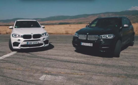 BMW X5M срещу BMW X5 M50d (видео тест)