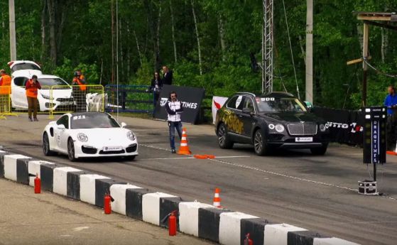 Bentley Bentayga се пробва срещу Porsche 911 Turbo в Русия (видео)
