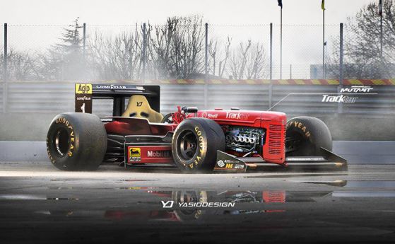 Американски ретро трактор преоблечен като болид от F1