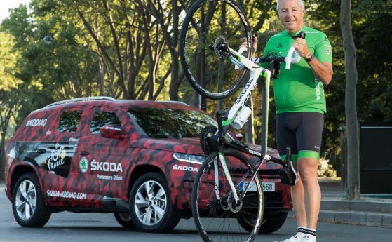 Skoda Kodiаq с камуфлаж закри Тур дьо Франс