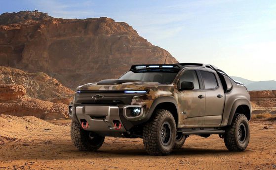Chevrolet Colorado ZH2: военен офроудър, задвижван от горивни клетки