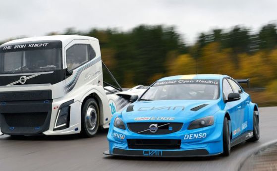 Volvo противопоставя зверския си камион с 2400 к.с. срещу S60 Polestar (видео)