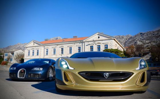 Хиперелектричката Rimac Concept One или Bugatti Veyron? Това е въпросът (видео)