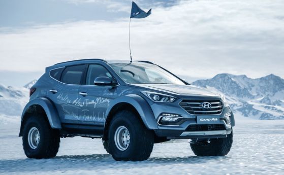 Да прекосиш Антарктида с Hyundai Santa Fe (видео)