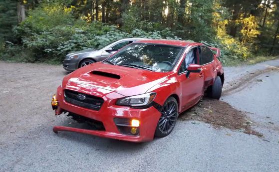 Как да тотализираш Subaru WRX STI (видео)