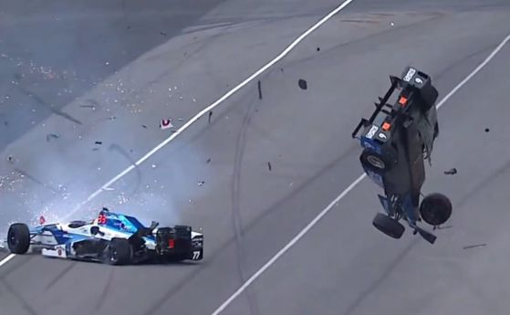 Indycar: Чудо опази Скот Диксън от смъртта (видео)