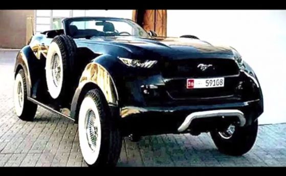Шейх си поръча Mustang за офроуд на шаси от Dodge Ram (видео)