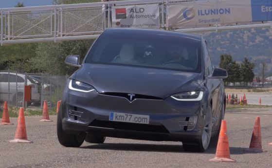 Tesla Model X мина брилянтно теста на лоса (видео)