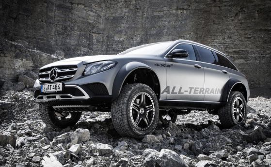 Mercedes E-Class All-Terrain 4x4²: брутално офроуд комби с портални мостове