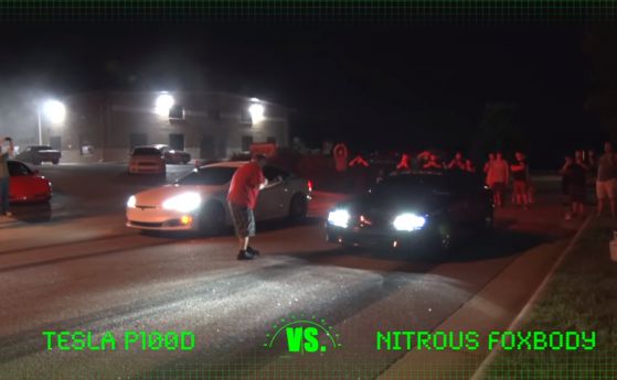 Тунингована Tesla Model S наказава наред страхотни бегачки (видео)