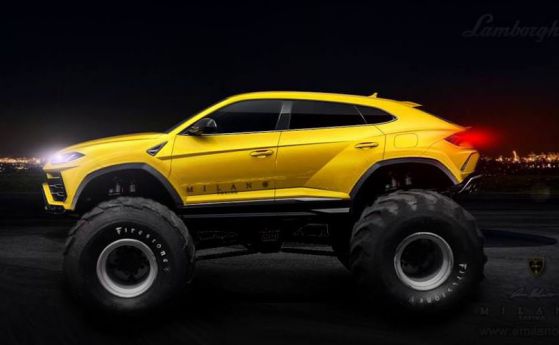 Как би изглеждал Lamborghini Urus като "чудовищен камион"
