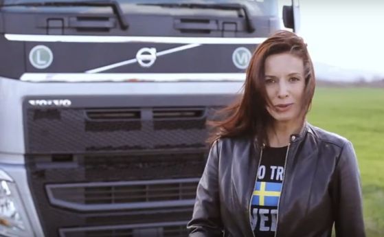 Яна Маринова на състезание за майсторско шофиране на камиони (видео)