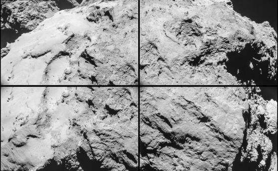Розета изпрати детайлни изображения на повърхността на кометата (видео)