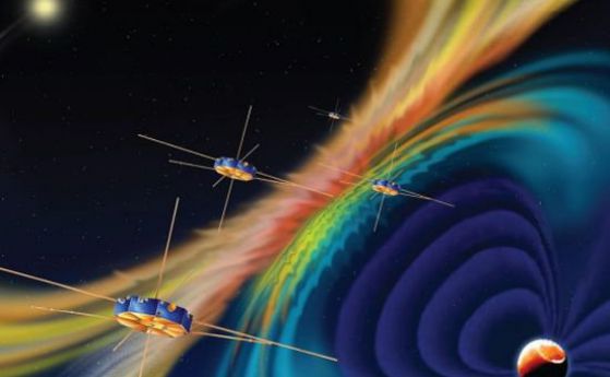 Четворна формация космически сонди на НАСА ще проучва слънчевите ветрове в земната магнитосфера (видео)
