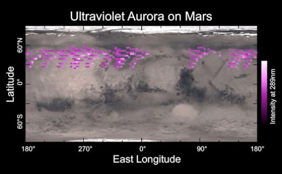 Северните сияния на Марс