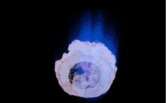Как изглежда ядрен взрив в космоса (видео)