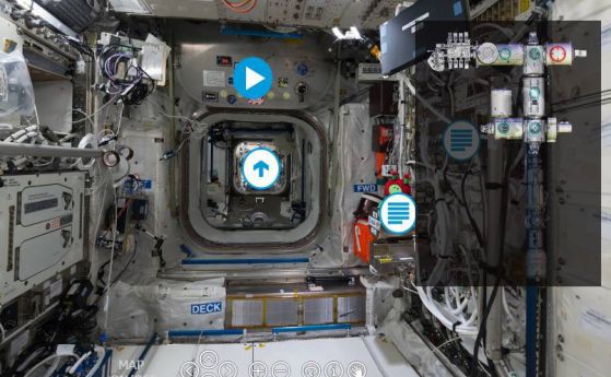 Сайтът на ЕКА вече предлага виртуална разходка из Международната космическа станция