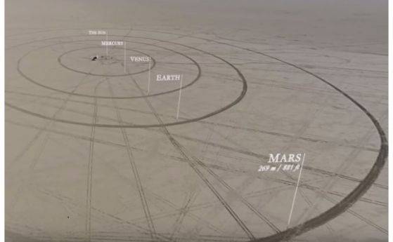 Слънчевата система побрана в рамките на пустиня (видео)
