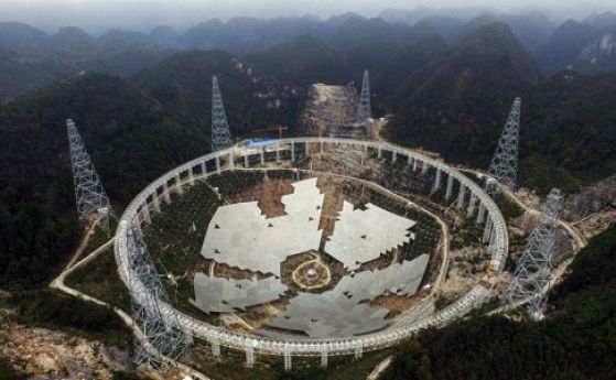 Китай вече тества системите на най-големия в света радиотелескоп