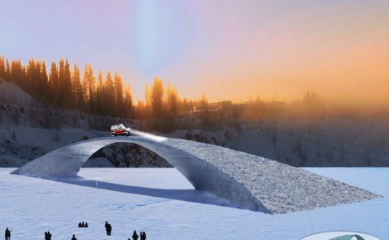 Студенти строят леден мост по проект на да Винчи (видео)