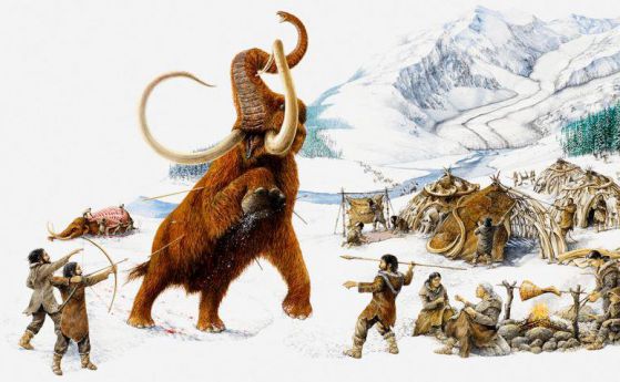 Останки от убит мамут показват, че хората са обитавали Арктика преди 45 000 години