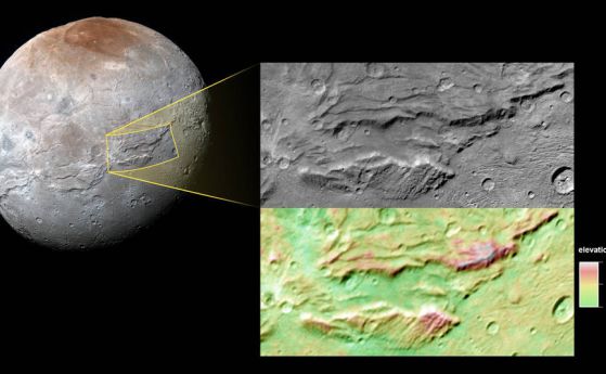 Подземен замръзнал океан е разкъсал повърхността на Харон, луната на Плутон