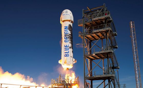 Видео на третия старт на ракетата за многократна употреба на Blue Origin