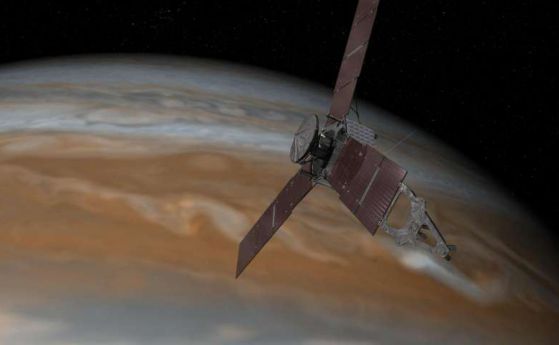 Космическият кораб Juno пресече гравитационната граница между Юпитер и Слънцето