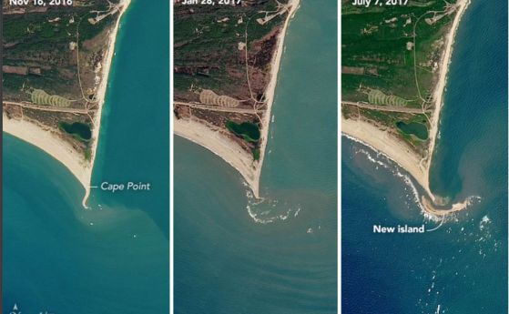 Сателитни снимки разкриват как се ражда нов остров