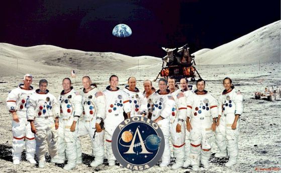 12-те американски астронавти, посетили Луната. 