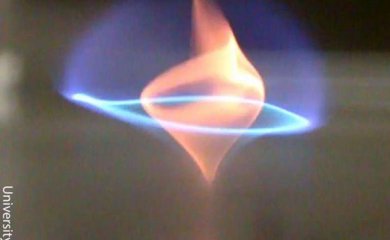 Открит е нов вид пламък - синьо огнено торнадо (видео)