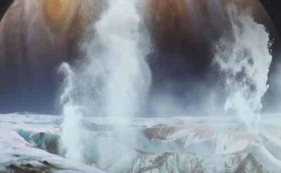 НАСА: Хъбъл е уловил водни гейзери на луната на Юпитер, Европа (видео)