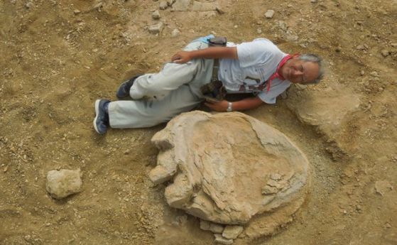 Гигантска следа от динозавърска стъпка откриха в пустинята Гоби