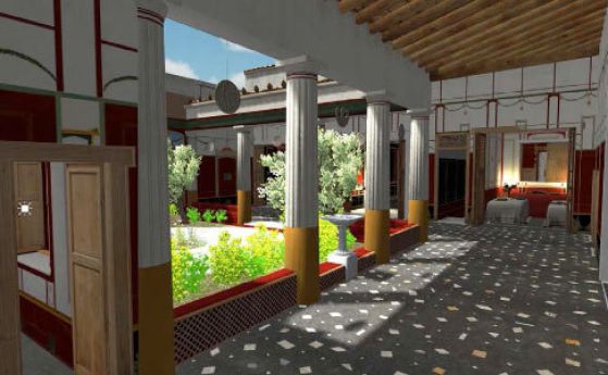 Виртуална разходка в луксозната къща на лихвар от древен Помпей (видео)