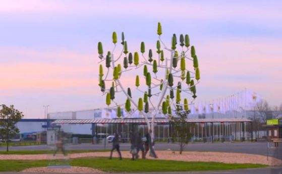 Вятърни дървета получават електричество дори при слаб ветрец (видео)