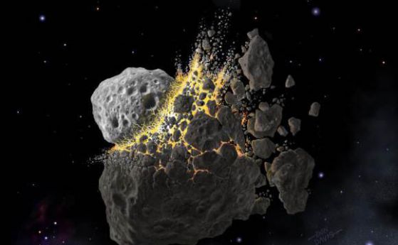 Метеоритите отпреди гигантски космически сблъсък, станал преди 466 млн години, и днес, са различни (видео)