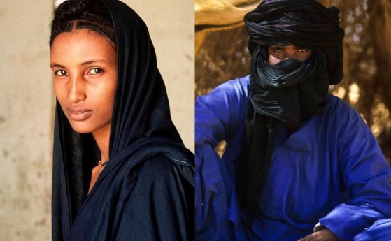 Жените на туарегите и техните мъже с покрити лица (галерия, музика)