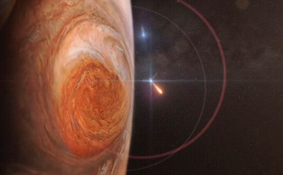 Днес Juno предприема петото си близко прелитане на Юпитер (видео)
