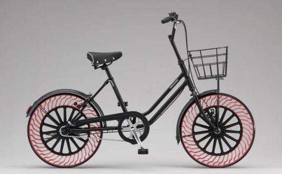Японци изобретиха гума за велосипед, която не трябва да се помпа